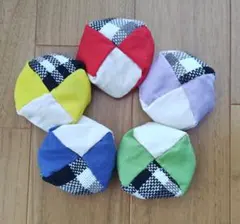 お手玉5個セット　花巾着袋つき