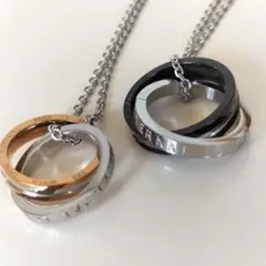 ダブルリングネックレス 2点セット