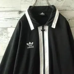 希少☆90s アディダス 刺繍ロゴ リブライン トラックジャケット XL～3L