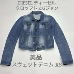 DIESEL ディーゼル クロップド丈Gジャン スウェットデニム XS
