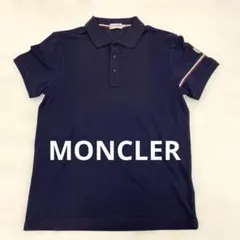 試着のみ 国内正規品 未使用新品 モンクレール BIGロゴ ポロシャツ ネイビー モンクレール MONCLER ポロシャツ トップス レディース ネイビー