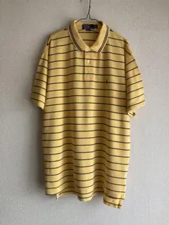 ポロ ラルフローレン ポロシャツ vintageイエロー ボーダー 90s