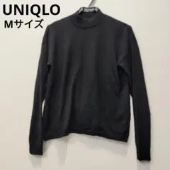 ねこ様リクエスト　ユニクロ　UNIQLO　長袖ニット　黒　Mサイズ　ハイネック