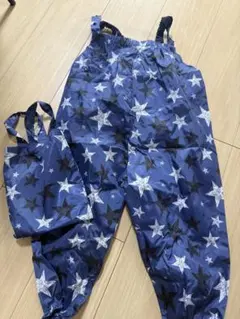 星柄 プレイウェア 砂場着 収納袋付き