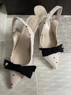 MISCHMASCH リボン2wayバックストラップパンプス Lサイズ