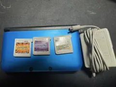 ニンテンドー3DS LL 青 本体 カセット付