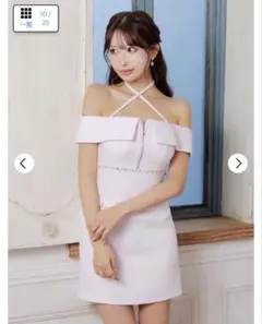 オフショルダー ピンクドレス S/M/L