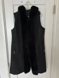 noa-ge キルティングファー付きロングベスト　ブラック 2025年最新】NOA-GE ベストの人気アイテム - メルカリ