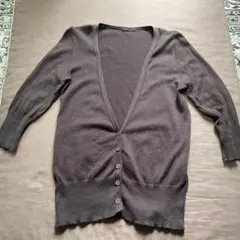 cuccia 七分袖　こげ茶色カーディガンのサムネイル