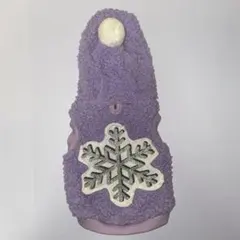 犬猫用 ドッグウェア 犬服 ボア素材 雪の結晶モチーフ パープル Mサイズ