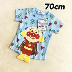 アンパンマン ベビラボ 半袖Tシャツ サックスブルー 70cmのサムネイル