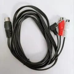 オーディオケーブル 6FT 5ピン オス 2RCA メス 90度 3.5mm 黒