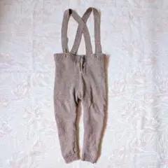 韓国 ニット サスペンダー付きサロペット 裏ボア 秋服 冬服