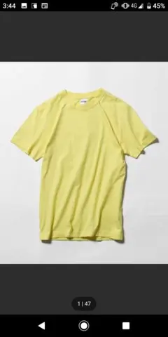 LIFEMAX/ ヘビーウェイト イエローＴシャツ クルーネック 無地 半袖