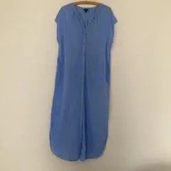 GapBody ノースリーブシャツワンピース Sサイズ ライトブルー