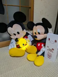 ミッキーマウス ぬいぐるみ 大きめ2ひきひよこちゃんランプUSB対応