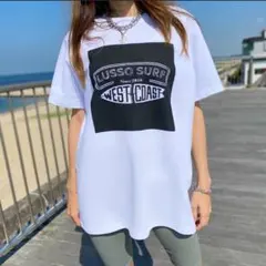 カリフォルニア系♡LUSSO SURF スクエアプリントTシャツ　Sサイズのサムネイル