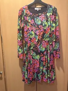 花柄 長袖チュニック