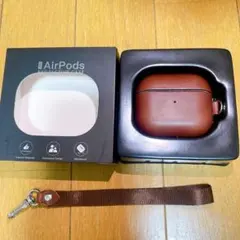 AirPods 3用レザーケース ブラウン