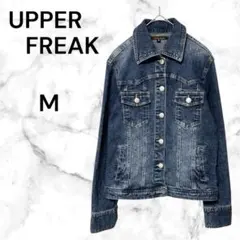 デニムジャケット【M】Gジャン 色落ち加工 軽め 春アウター 羽織り カジュアル