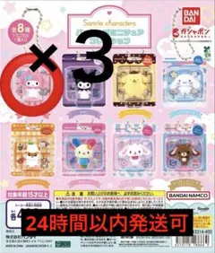 サンリオキャラクターズ パッケージミニチュアコレクション マイメロディ3点