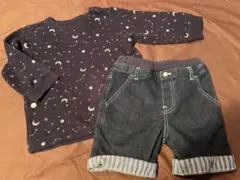 【2点セット】コムサ90センチ　春　トップス　ボトムス　デニム　長袖　パンツ