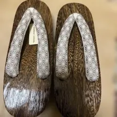 木製下駄 花柄鼻緒 23-24.5cm