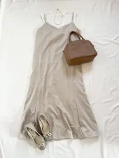 BEAMS HEART キャミワンピ×リブトップス バックリボン 美シルエット