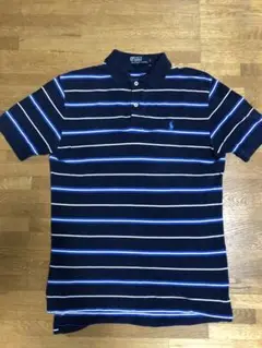 Polo by Ralph Lauren ネイビー ストライプ ポロシャツ S