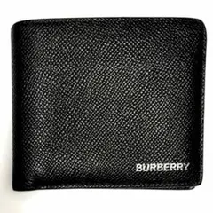 BURBERRY バーバリー グレインレザー メンズ2つ折り 財布 ブラックのサムネイル