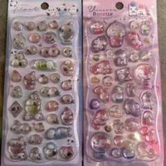 高品質おすすめ！シマエナガ　ユニコーンボンボンドロップシール2セット　海外製