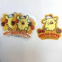 ステッカー/ハローキティ50周年/ポムポムプリン
