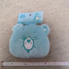 ケアベア　カラビナ付きぬいぐるみファスナーポーチ　ウィッシュベア