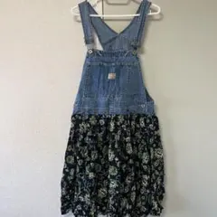 デニム サロペット ジャンパースカート