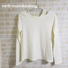 earth レイヤード風リブプルオーバー