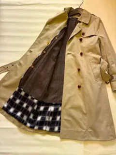 C183★アダムエロペ トレンチコート ウール ライナー付き 36 女性用 通勤
