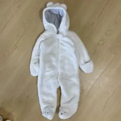 カーターズ　クマ耳　70 防寒　カバーオール　白