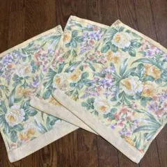 未使用　花柄レース柄付きウォッシュタオル 3枚セット