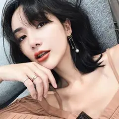 S925 星型揺れるロングピアス③