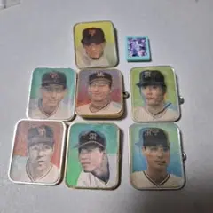 昭和 レトロ 野球 フジカラーF-Ⅱ 3Dバッチ 阪神タイガース 江夏豊 藤田