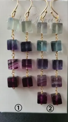 2025年最新】バイカラーフローライトピアスの人気アイテム - メルカリ