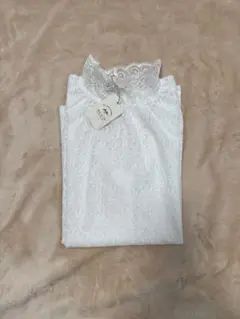 ピュアルセシン　ストレッチレースハイネックプルオーバー