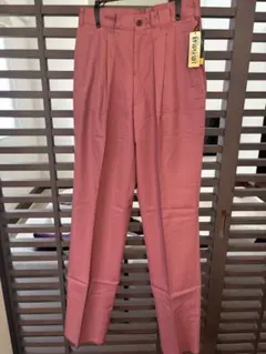 新品タグ付　Mr.JUNKO スラックス ピンク系　裾未処理品　サイズ79のサムネイル