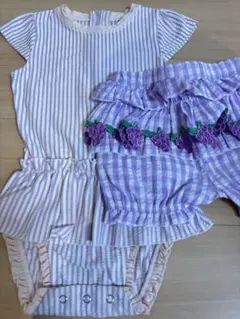ラッフルバッツ　水着3Tパープルとショートパンツ