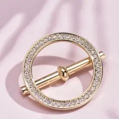 スカーフリング ストール留め スカーフクリップ オシャレ 実用的 ゴールド