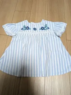 Seraph ストライプ柄花柄シャツ 100センチ