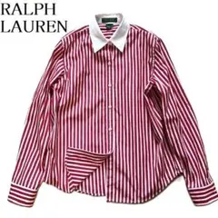 RALPH LAUREN ラルフローレン ストライプシャツ 赤白 長袖 レディー