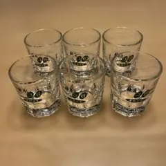 鏡月 グリーン　ショットグラス 6個セット　PARKA GLASS 韓国レトロ