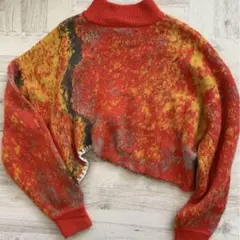 UND RUST ARTKNIT TOPオレンジ色冬