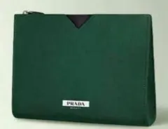 PRADA beauty グリーン ポーチ(ノベルティ)
